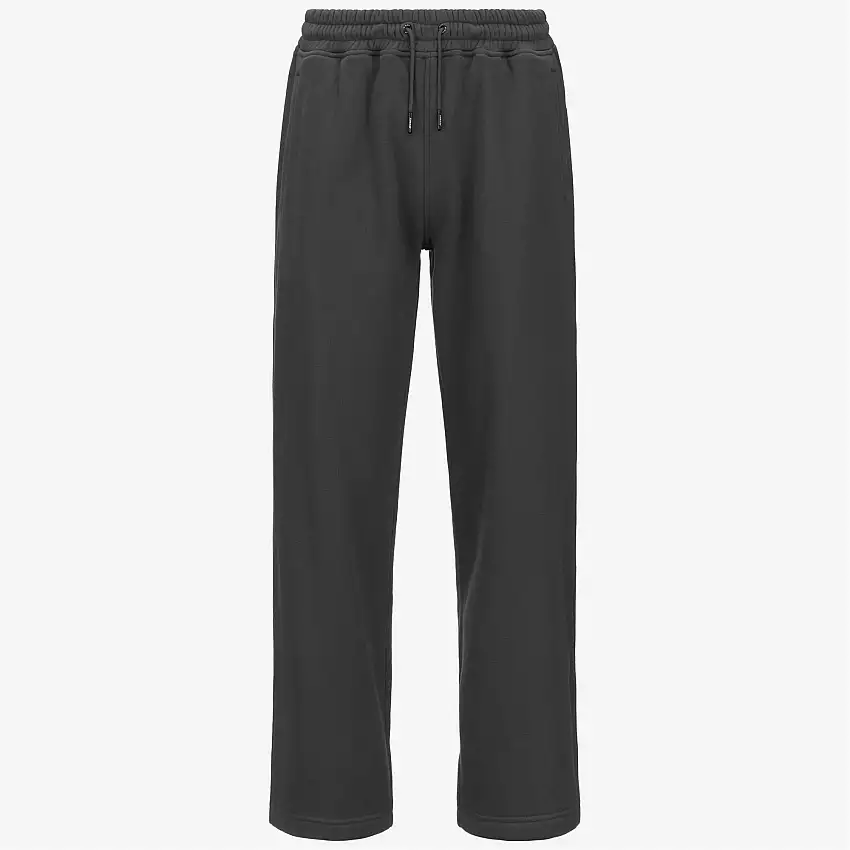 Pantaloni sportivi unisex grigi in misto cotone spazzolato con cintura regolabile