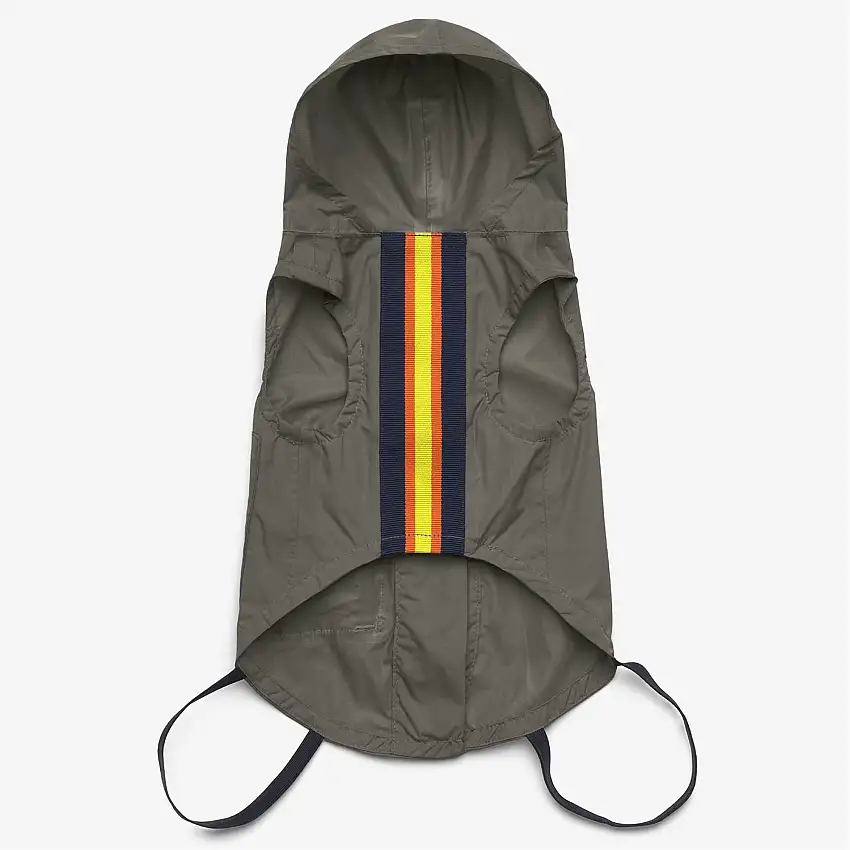 Giacca unisex verde per cani per protezione da vento e pioggia