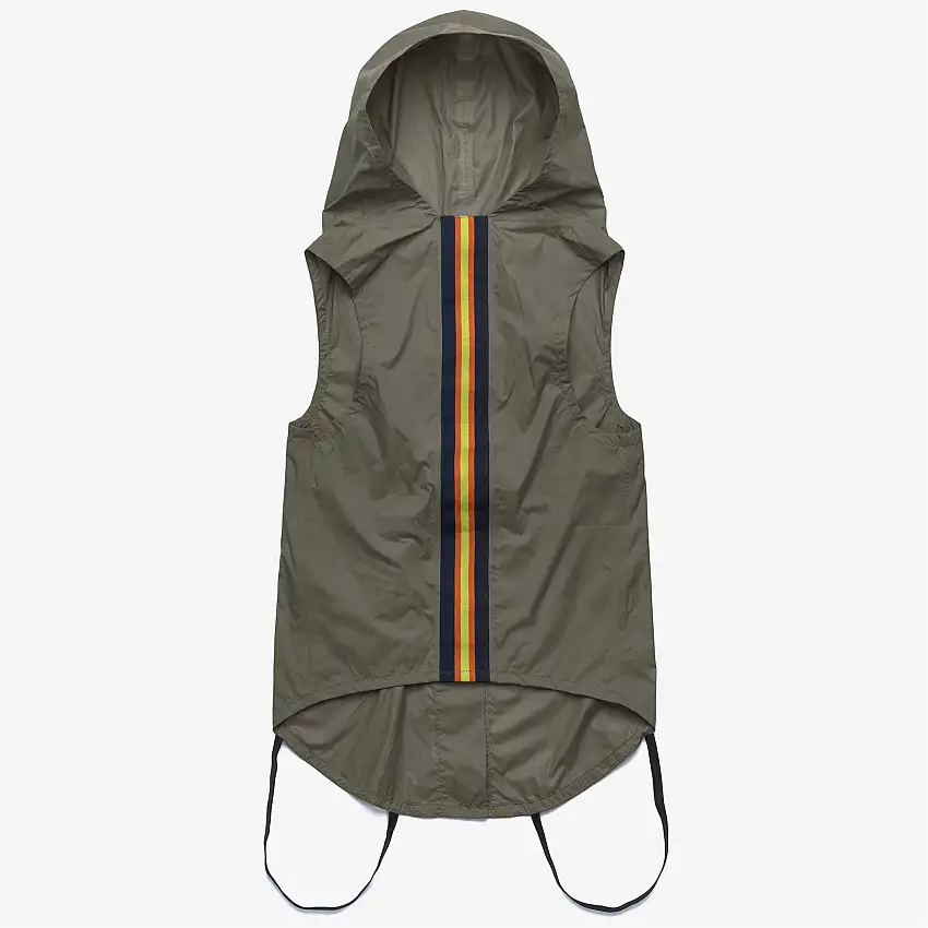 Cappotto impermeabile unisex verde per cani con cappuccio