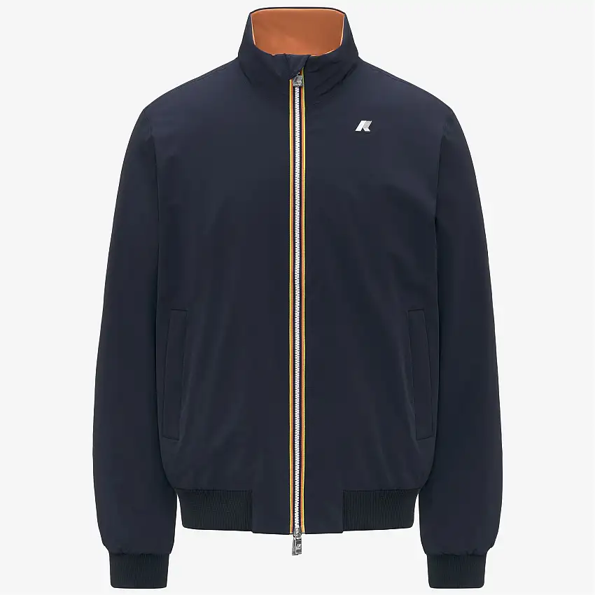 Giacca corta reversibile da uomo blu con isolamento