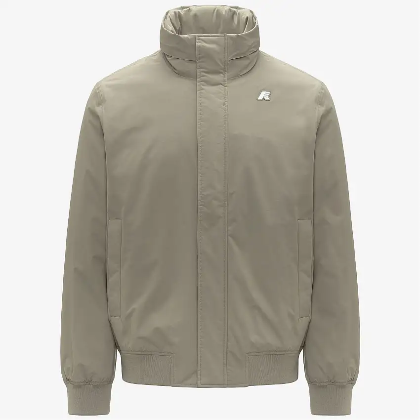 Giacca corta impermeabile con cappuccio da uomo Green Oak