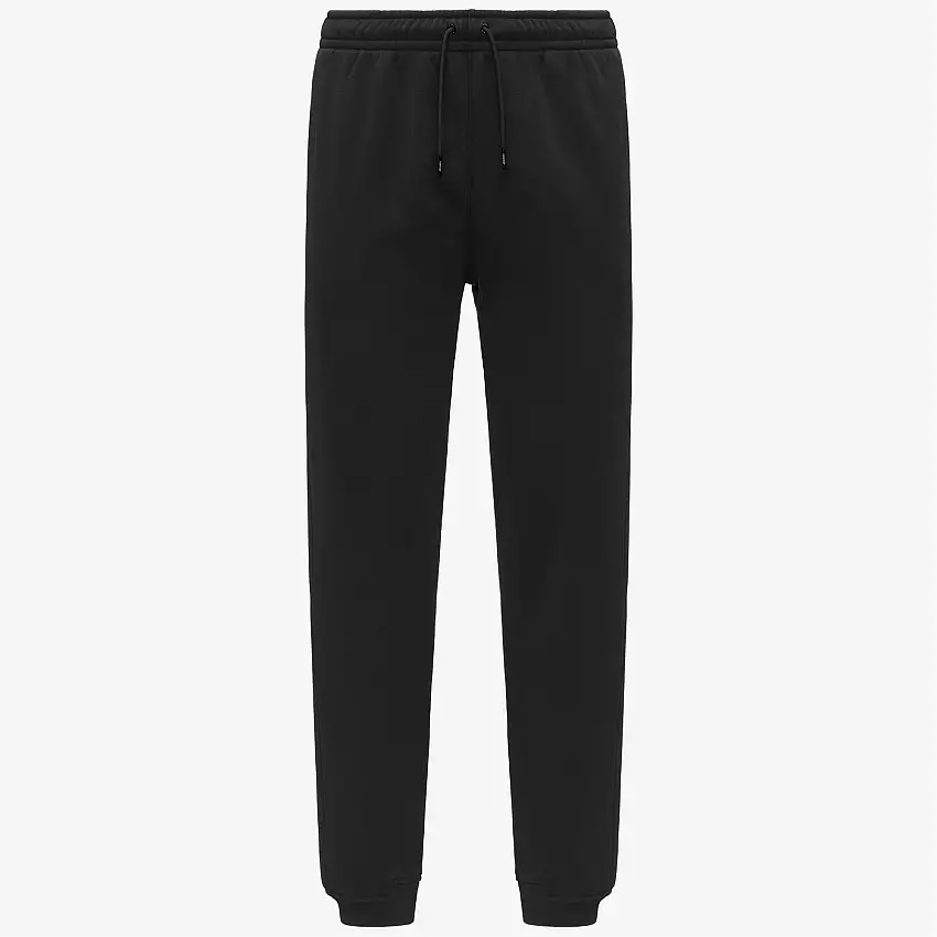 Pantaloni sportivi unisex in pile di cotone spazzolato neri