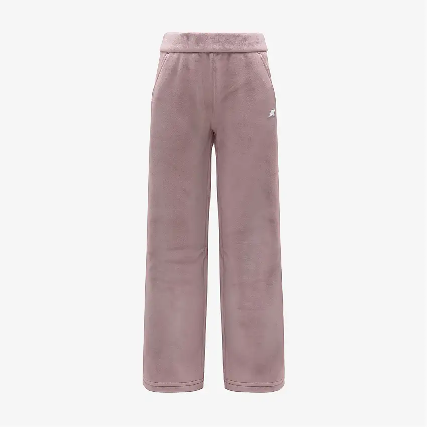 Pantaloni sportivi in velluto rosa marrone per bambina per autunno inverno