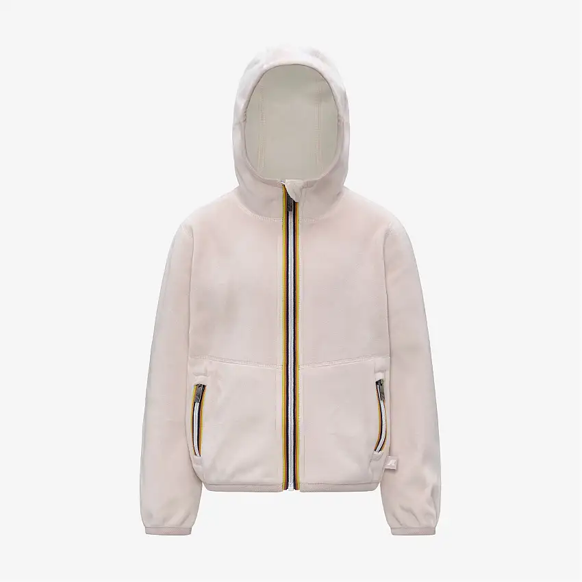 Giacca reversibile in pile di velluto Grey Rose per bambina