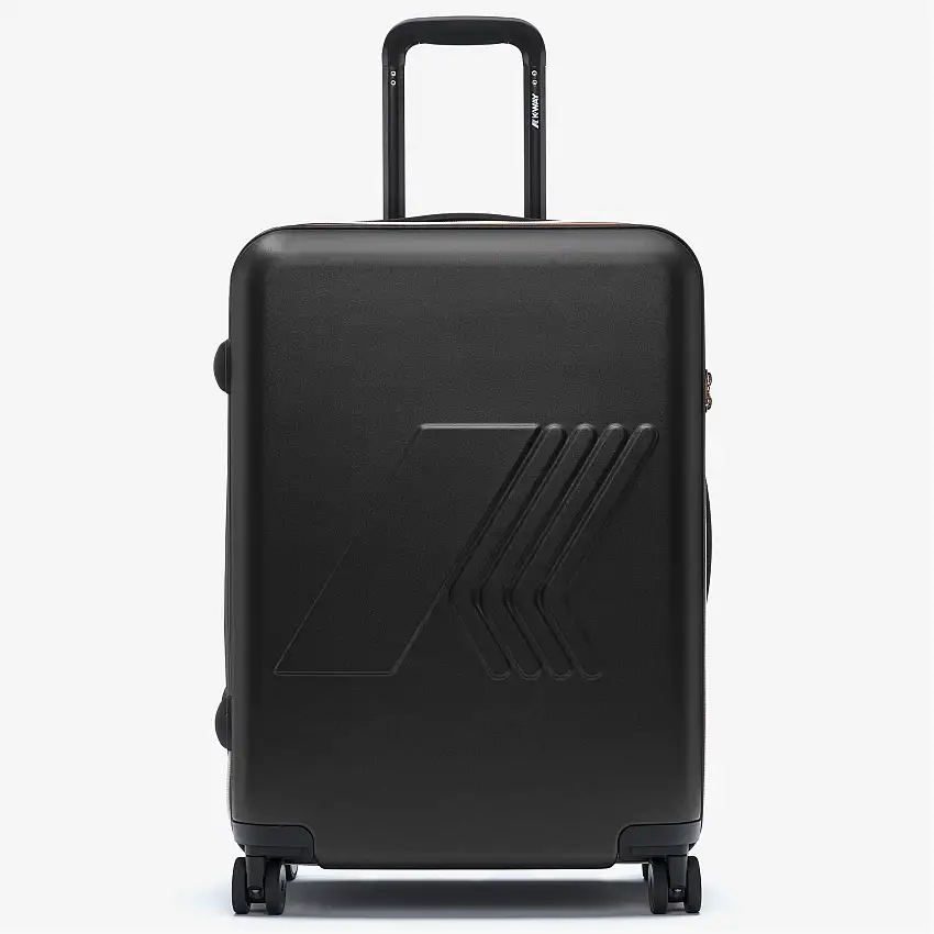 Borsa trolley unisex nera con logo