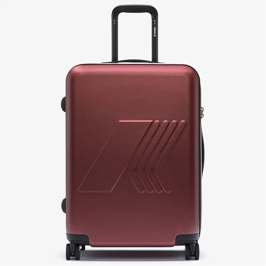 Borsa trolley unisex in policarbonato rosso