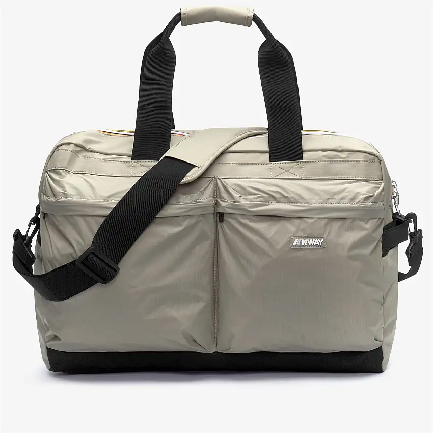 Borsone leggero unisex verde con tasche portaoggetti