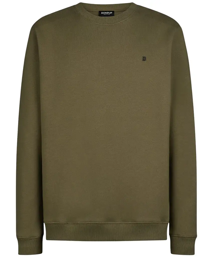 Felpa Dondup Uomo Girocollo in Cotone con Logo D