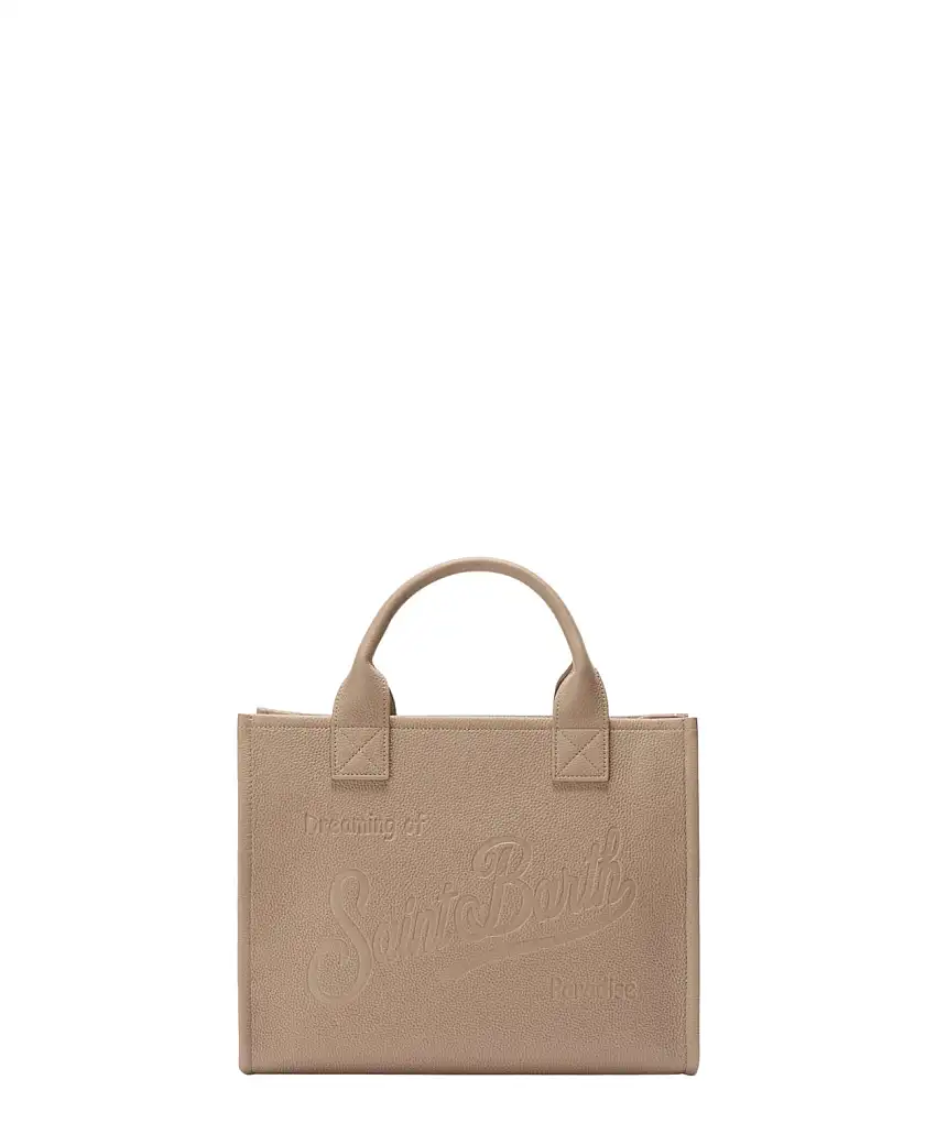 MC2 Saint Barth Vanity Bag Large Beige – Borsa Donna in Pelle con Tracolla