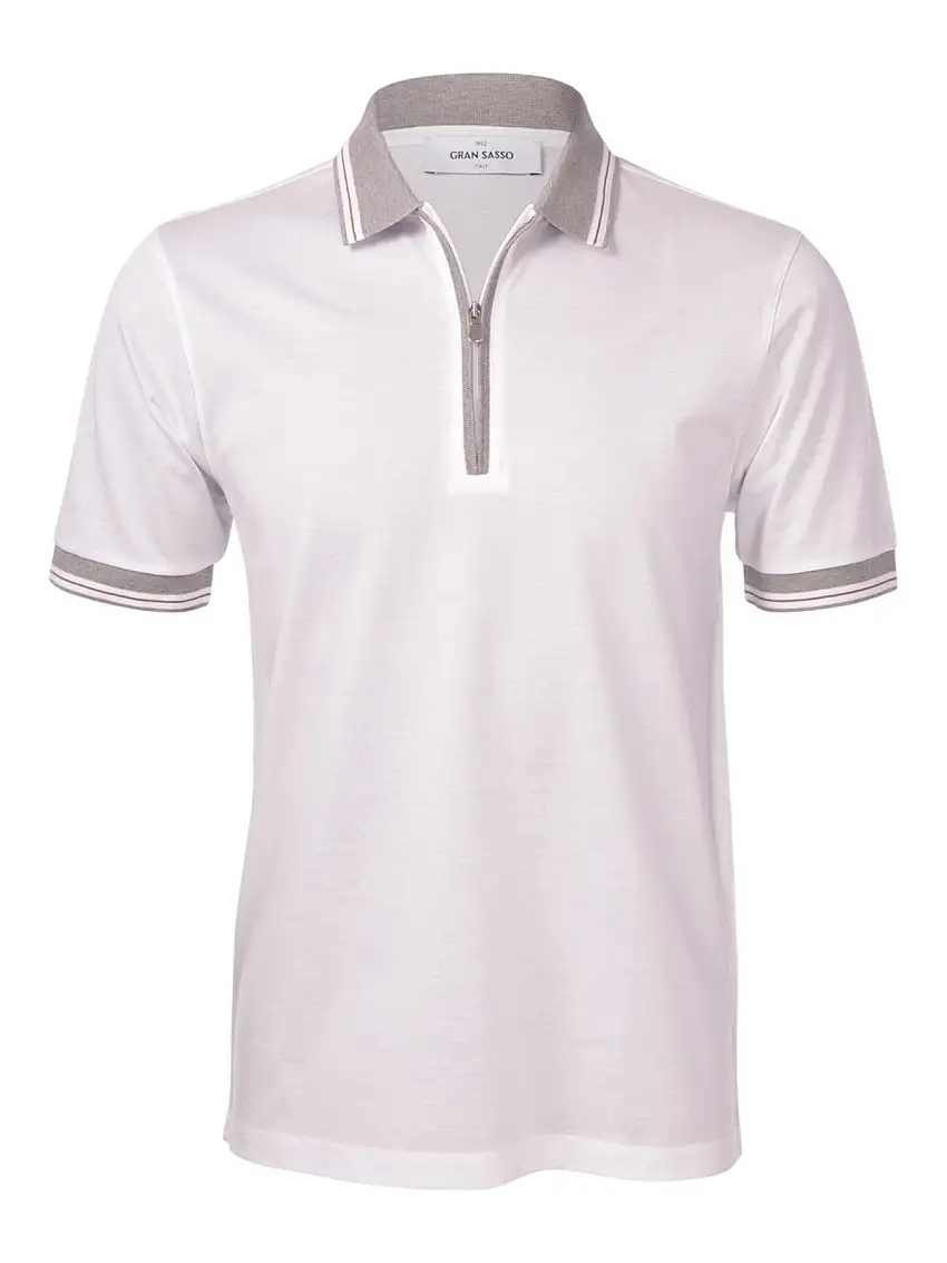 GRAN SASSO Men's Polo Shirt 60147/74219 001 White