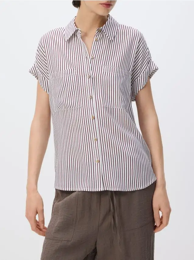 Camicia a maniche corte Colore multicolore