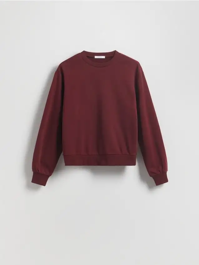 Felpa in misto cotone semplice Colore maroon