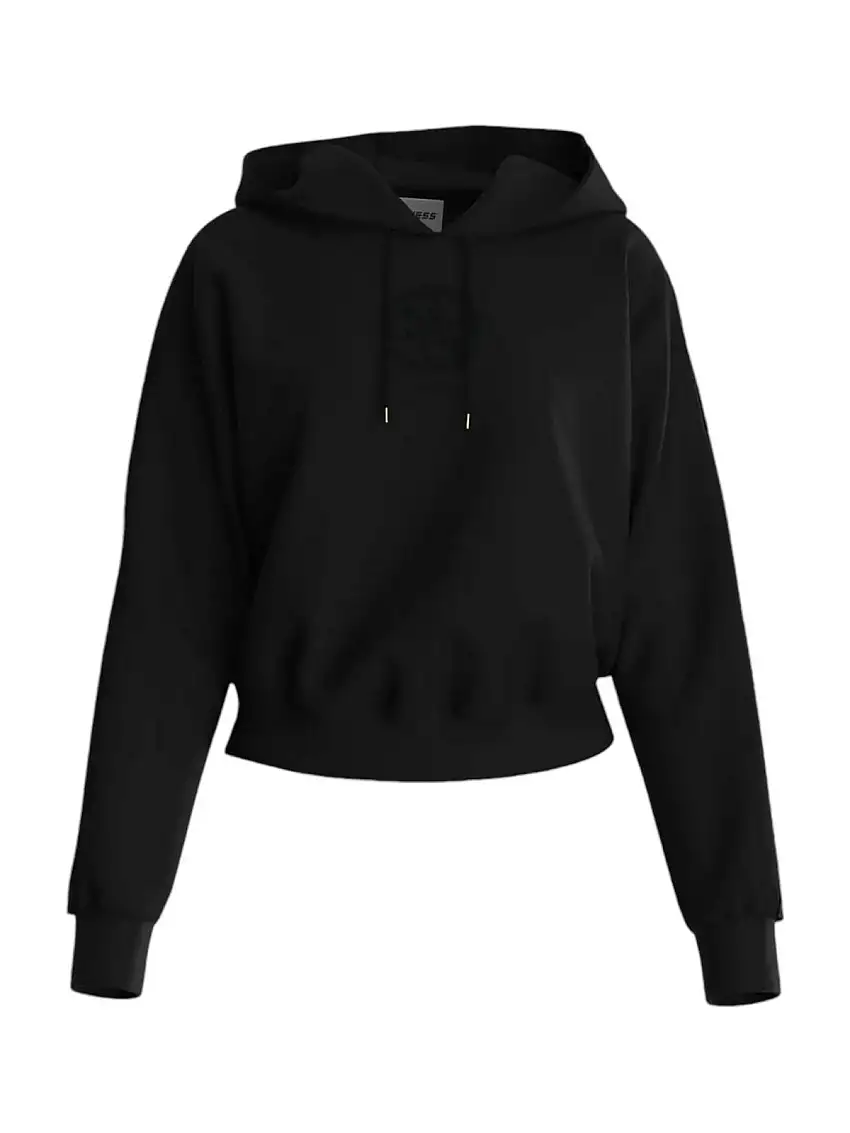 GUESS Women's Sweatshirt STACIE HOODED SWEATSHIRT V4BQ00 KC5O0 JBLK Black