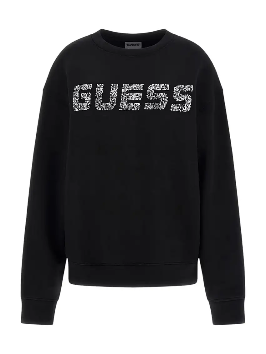 GUESS Women's Sweatshirt CECILIA CN SWEATSHIRT V4BQ15 K7UW2 JBLK Black