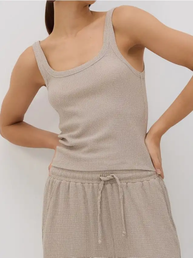 Top strutturato Colore nude