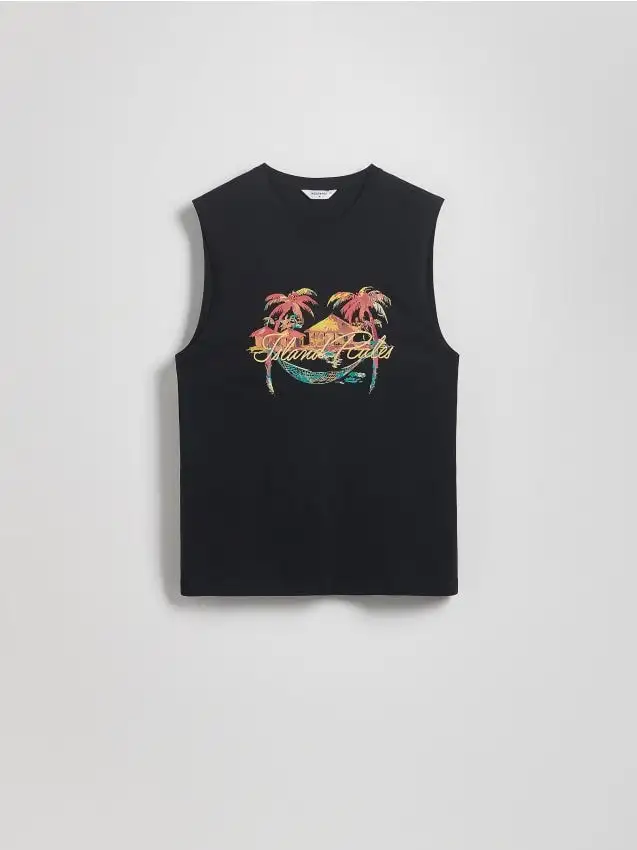 Cotton tank top Colore nero