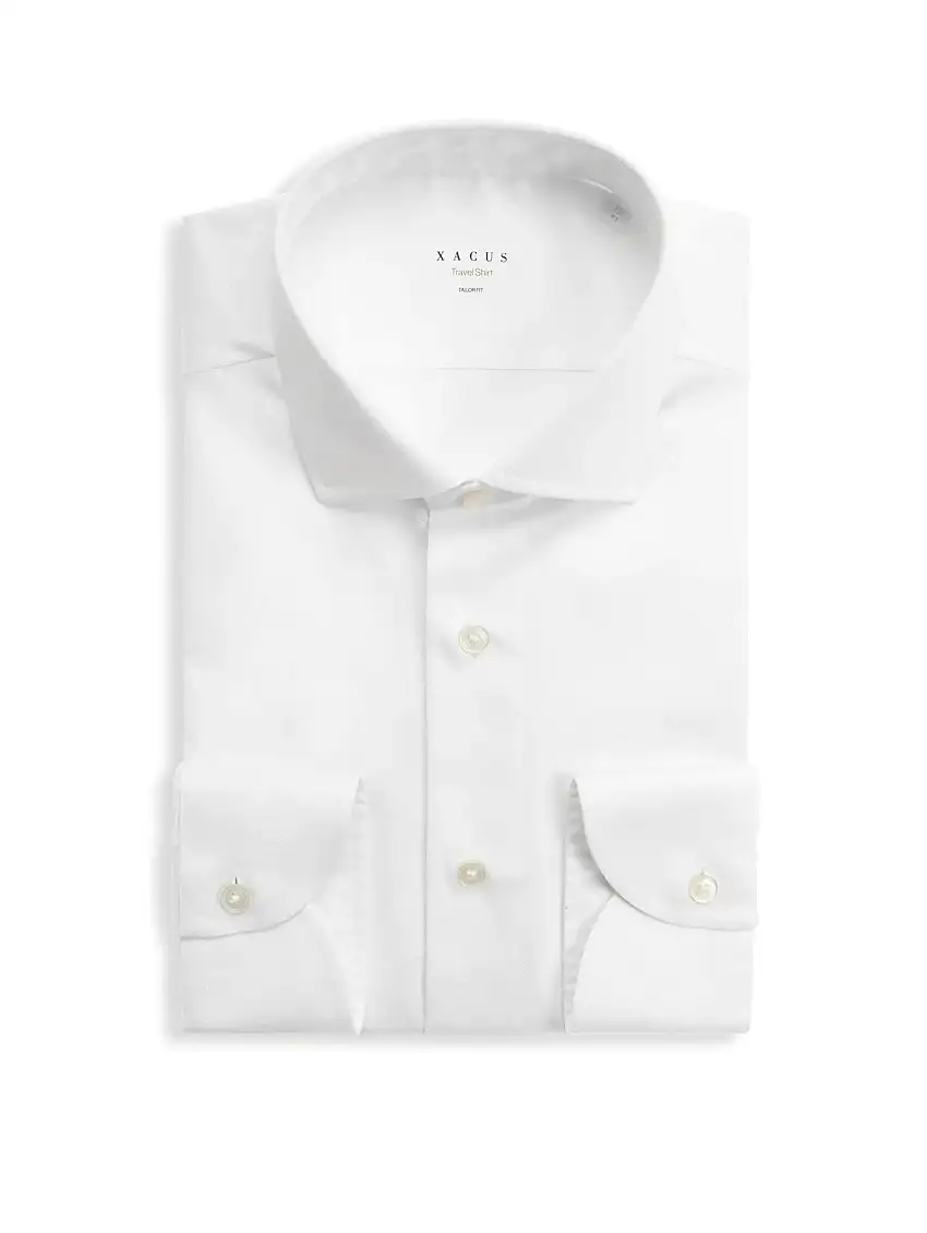 Camicia No Stiro in Cotone Bianco
