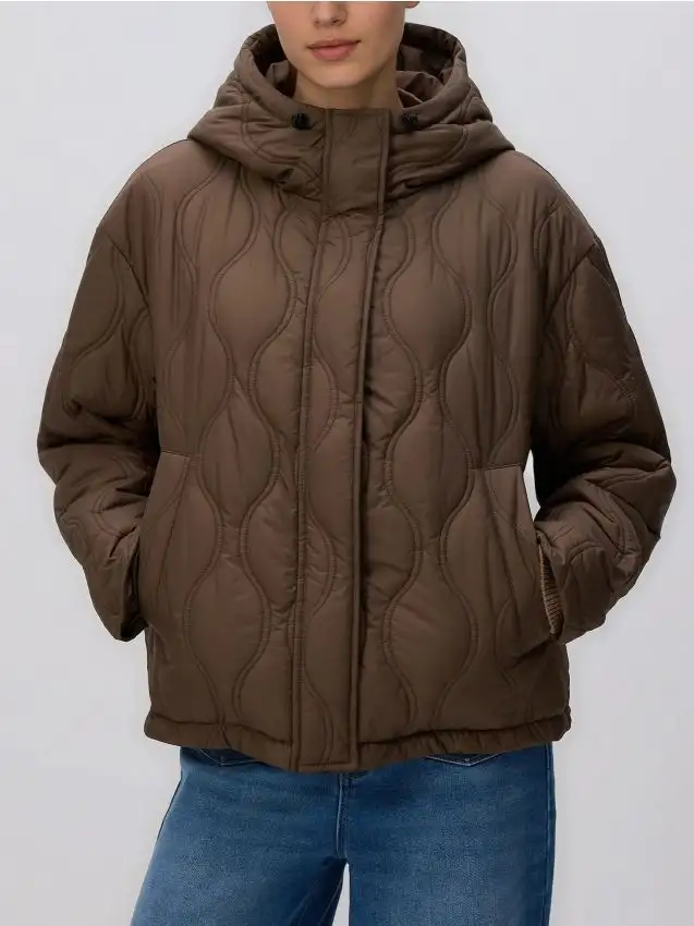 Giacca trapuntata Colore verde oliva chiaro