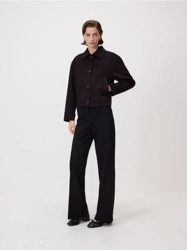 Cappotto in lana fatto a mano Colore bordeaux