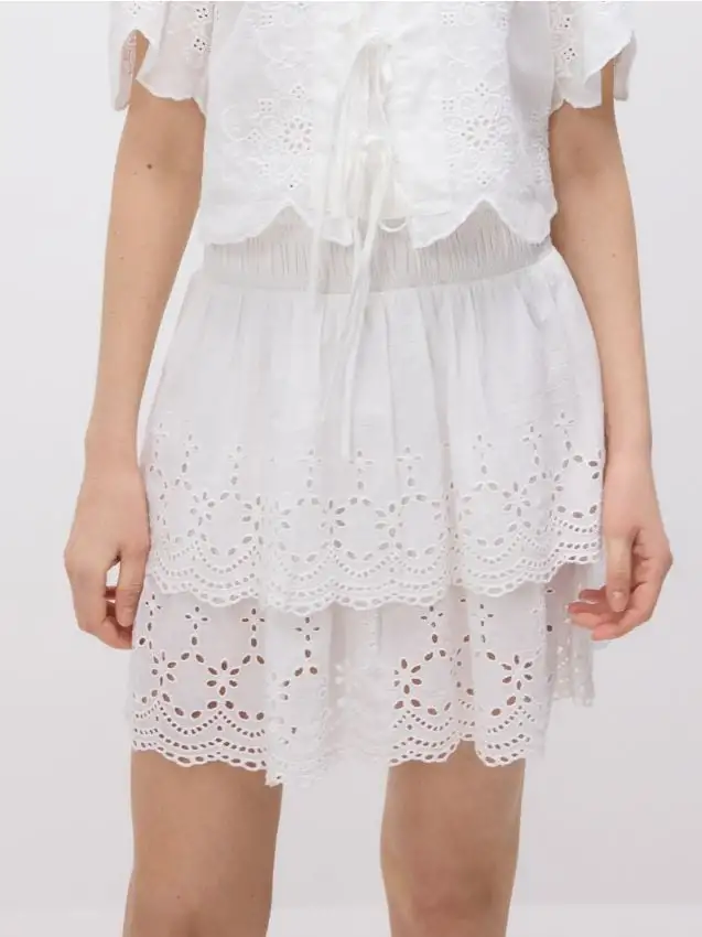 Minigonna in cotone Colore bianco