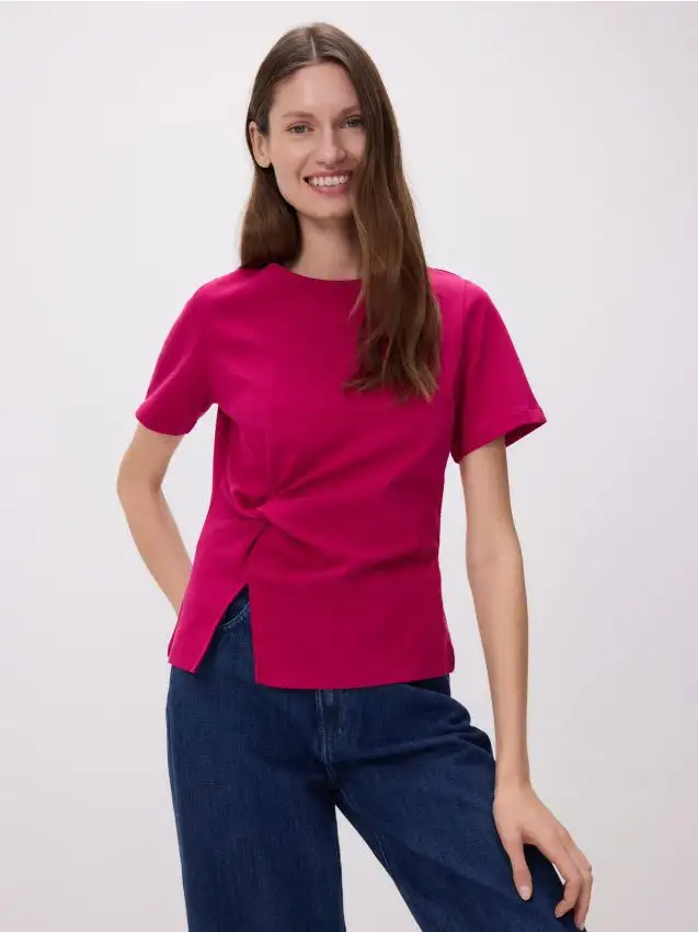 Blusa con nodo Colore malva