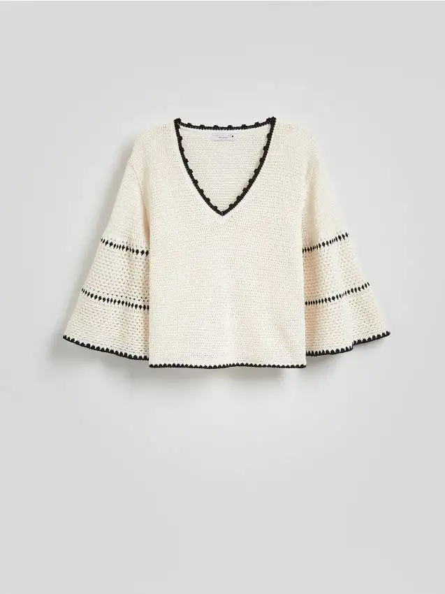 Maglione con manica kimono Colore nude