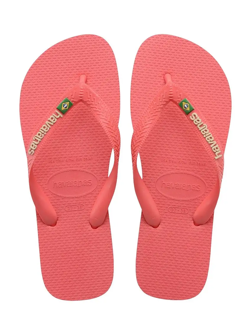 HAVAIANAS Women's Flip Flops Hav. Basil logo 4110850.9260 Red