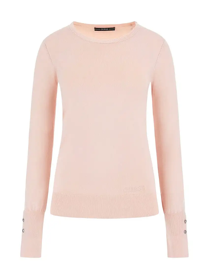 GUESS Women's Sweater ELINOR RN LS SWTR W2YR30 Z2V62 G6I1 Pink