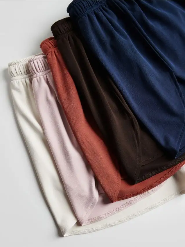 Pantaloncini lisci in modal Colore beige