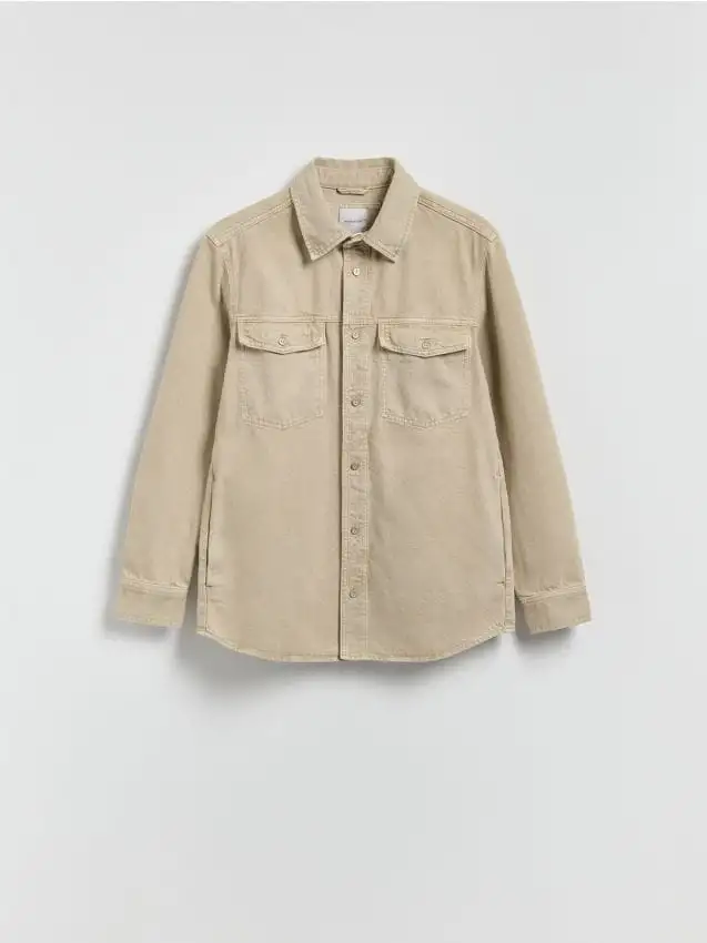 Camicia in jeans comfort fit Colore grigio chiaro