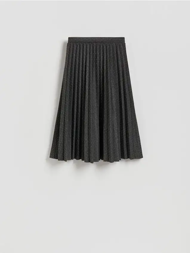 Gonna con applicazione Colore grigio scuro