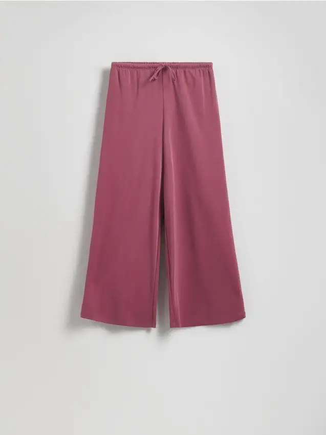 Pantaloni larghi con modal Colore malva