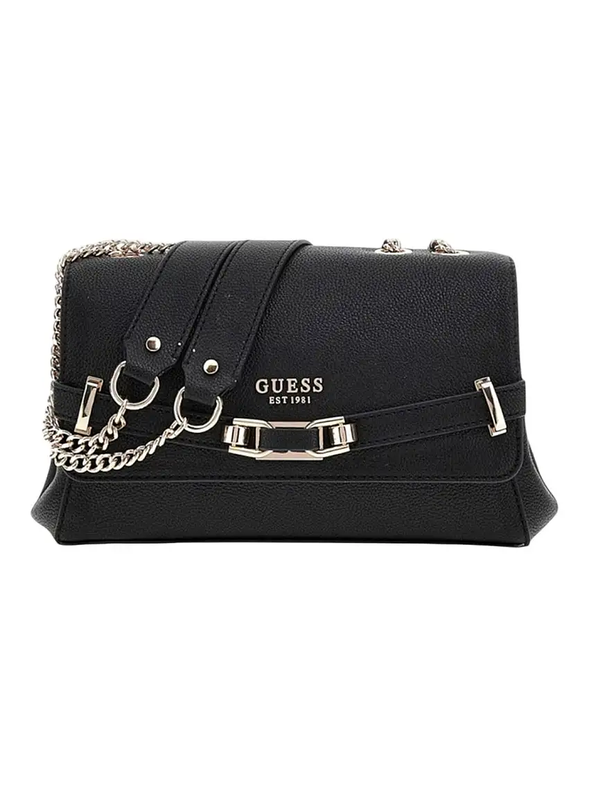 GUESS Women's Bag SILVYE CONVERTIBLE XBODY FLAP HWBG95 27210 BLA Black