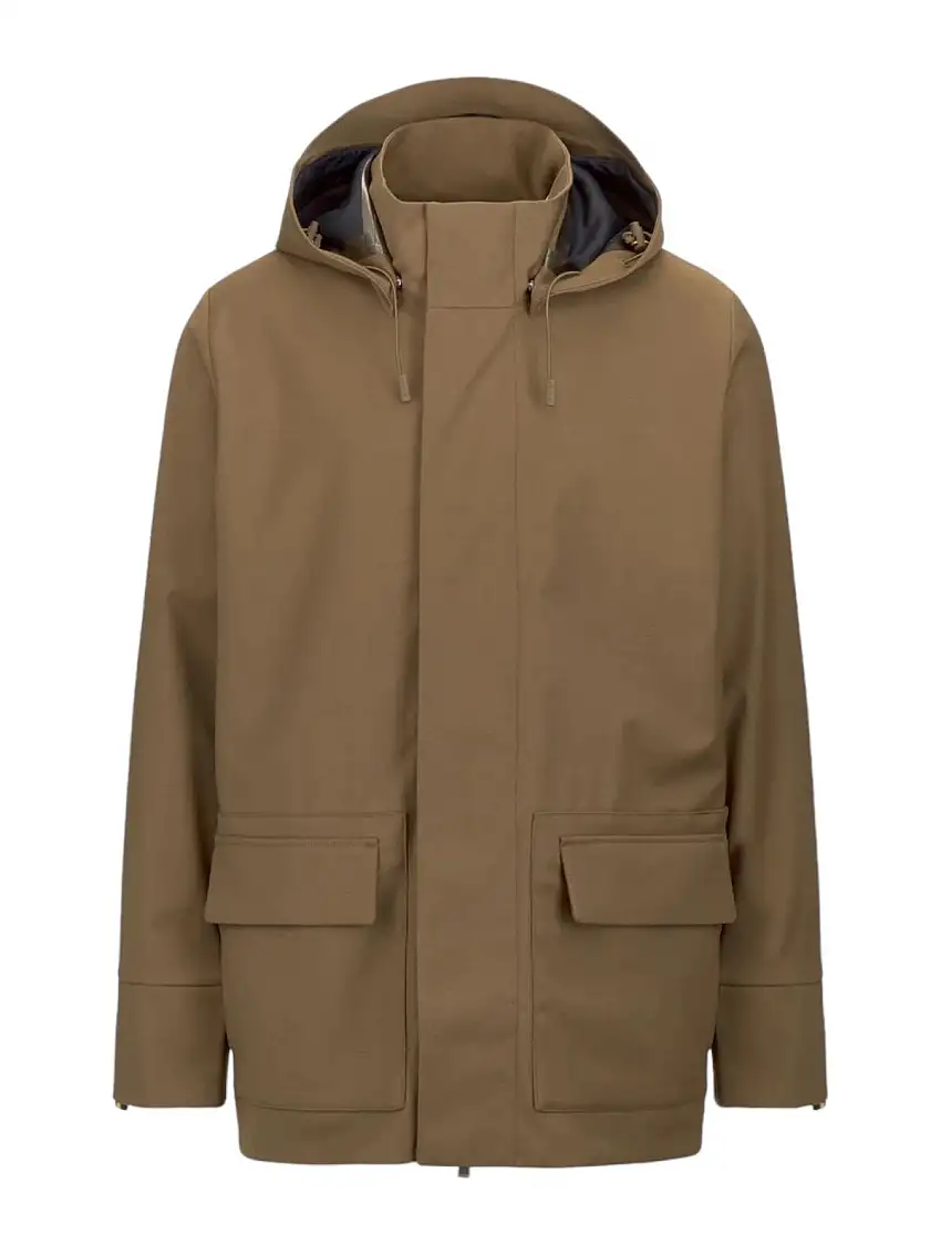 K-WAY Men's Jacket ERHAL TECH WOOL BLEND K51369W AR1 Brown