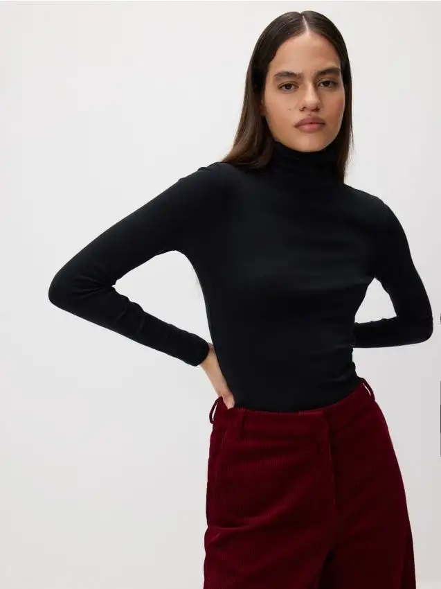 Dolcevita in cotone Colore nero