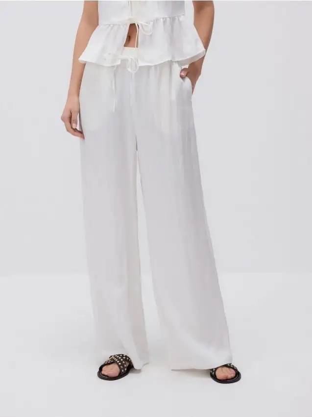 Pantaloni palazzo Colore bianco