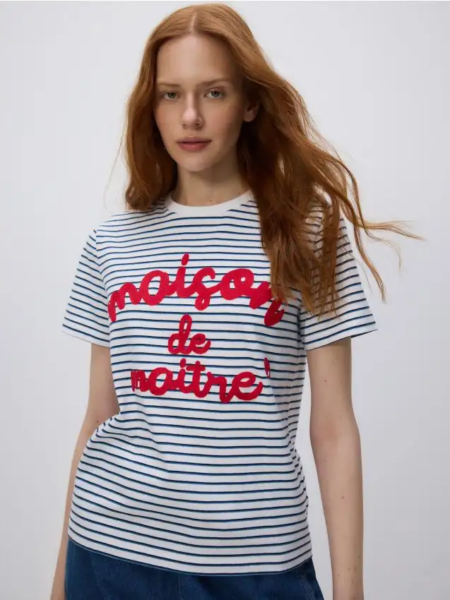 Camiseta con bordado Colore multicolore