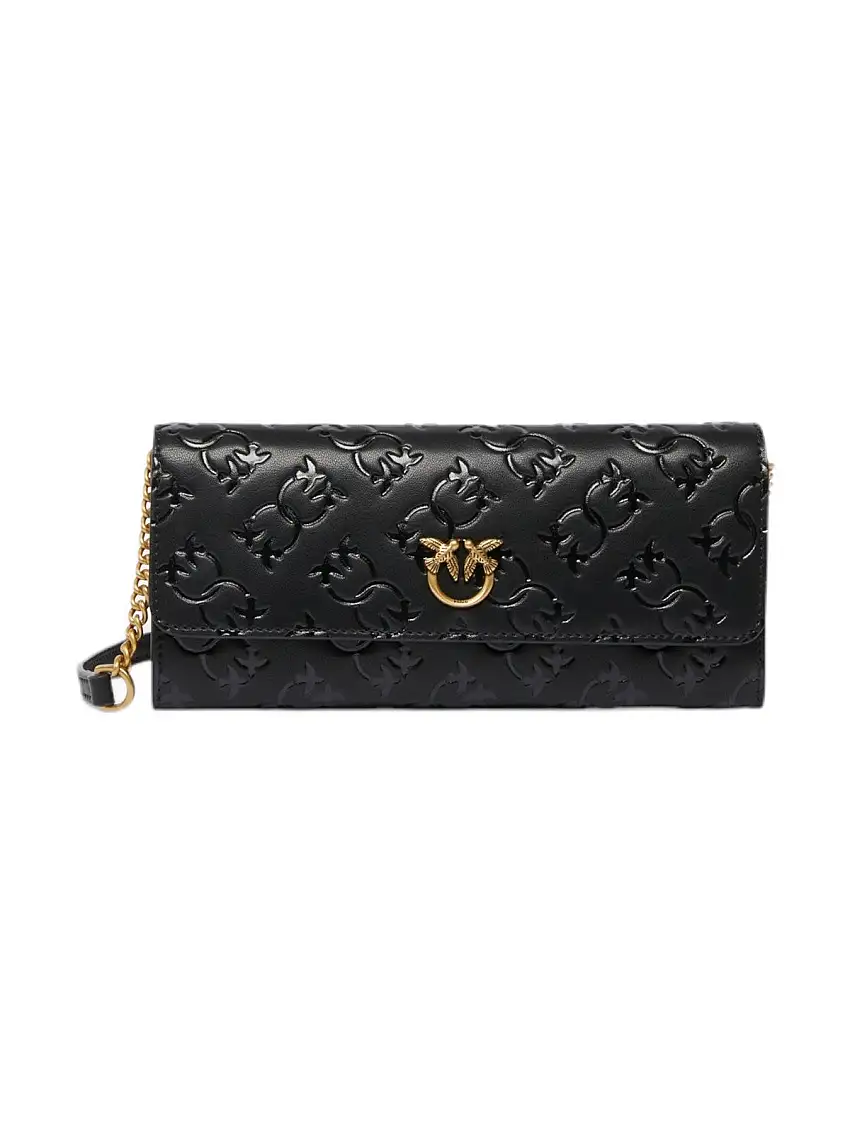 PINKO Women's Bag Love Tiny Birds Wallet C Vitel 103765-A1YB Z99Q Black