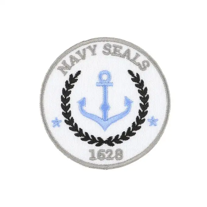 Ecusson termoadesivo navy seals bianco