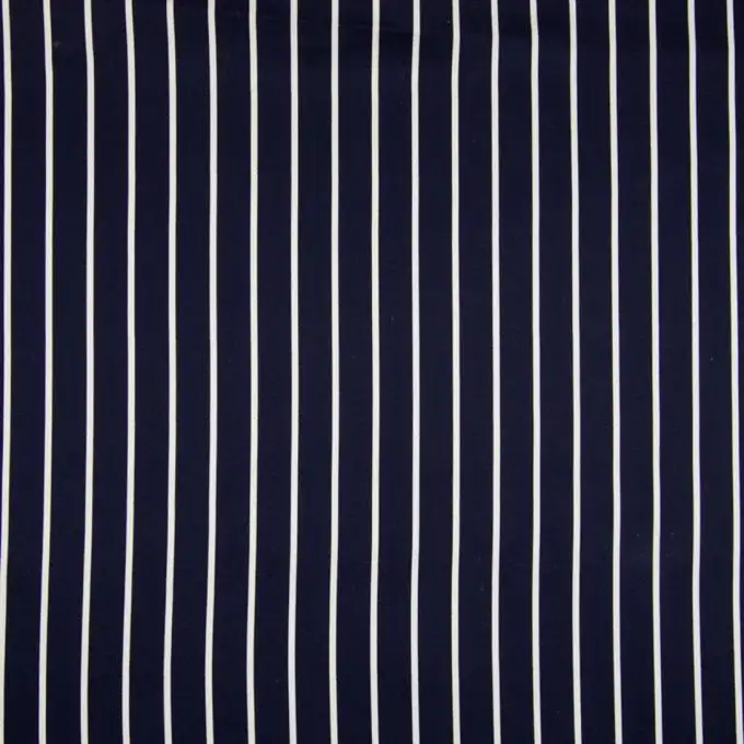 Tessuto raso cotone elasticizzato blu marino