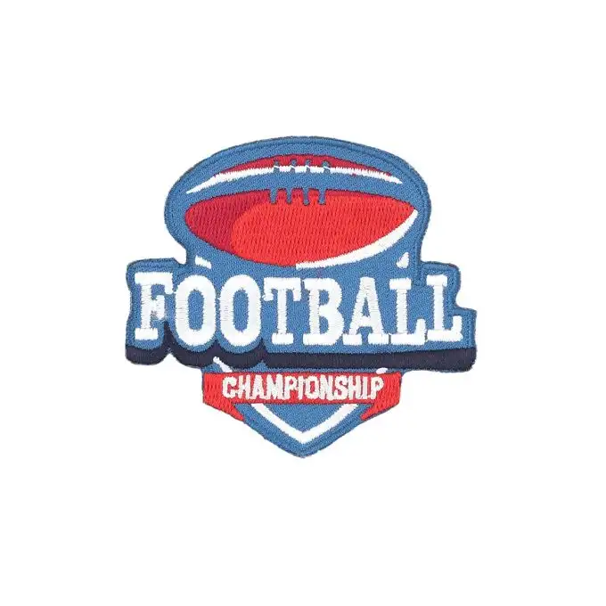 Toppa termoadesiva calcio blu e rosso