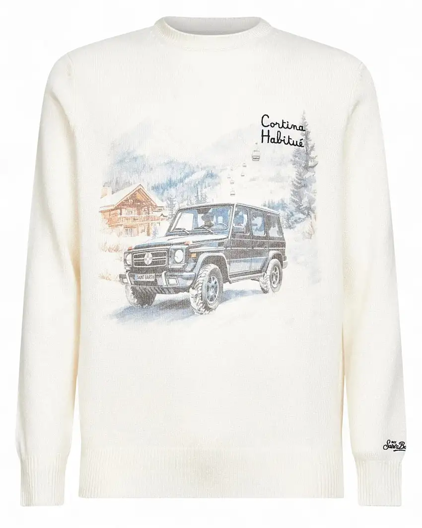 Maglione Cashmere Jacquard Cortina - Heron MC2 Saint Barth