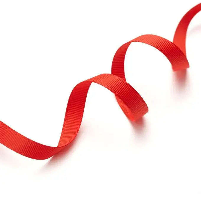 Nastro gros grain rosso aranciato 9mm