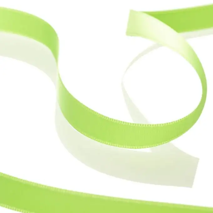 Nastro raso doppio faccia - Verde anice