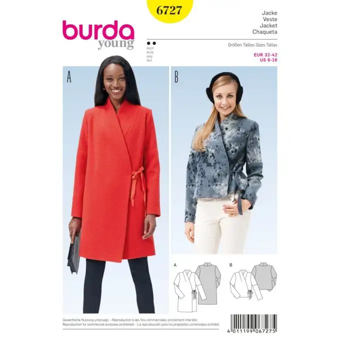 Modello burda 6727 giacca