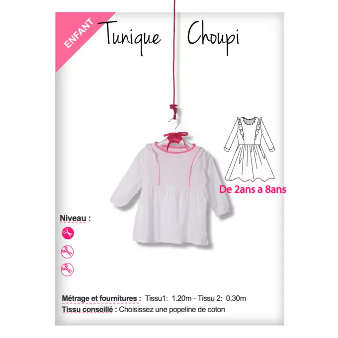 patron termoadesivo tunica bambino choupi