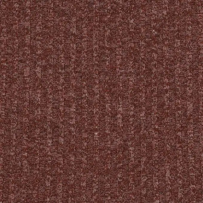 Tessuto maglia coste piatte rosso mattone
