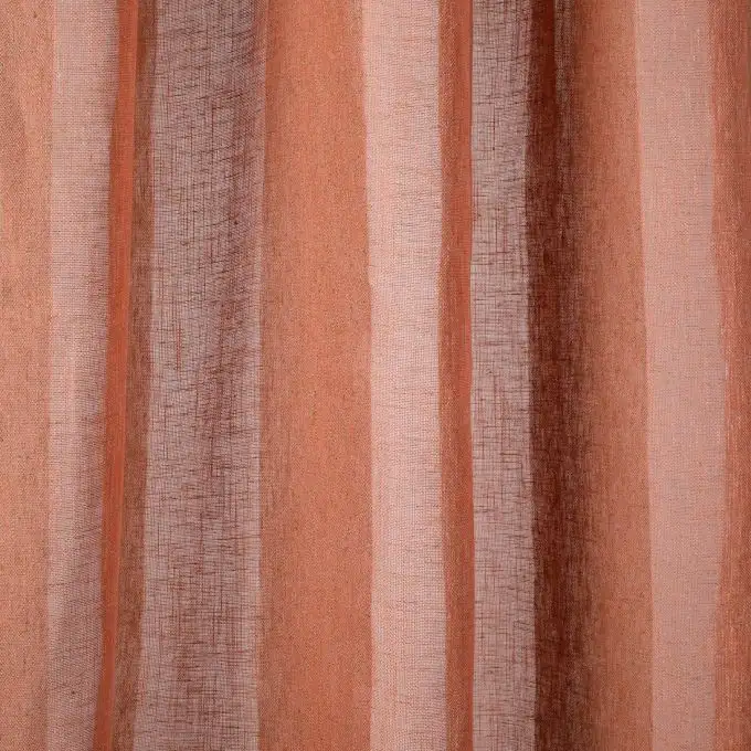 Tessuto velo righe larghe arancione Canyon grande larghezza
