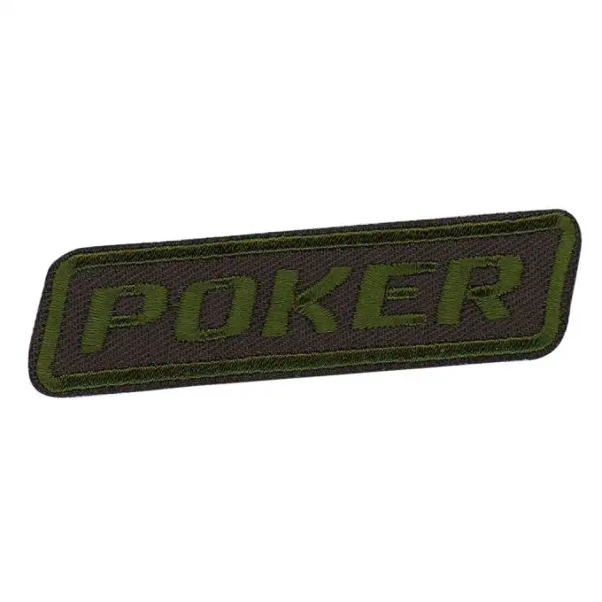 Scudetto rettangolare poker verde
