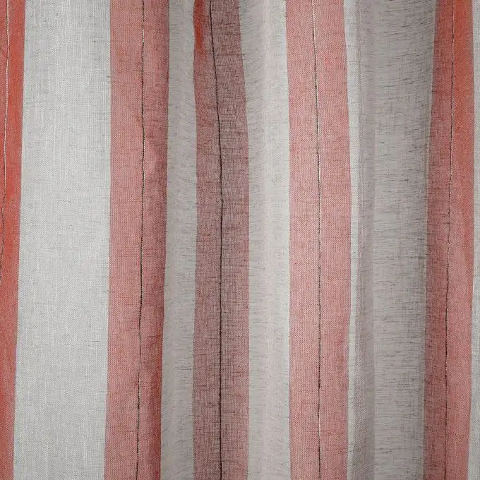 Tessuto velo righe arancione Roussillon grande larghezza